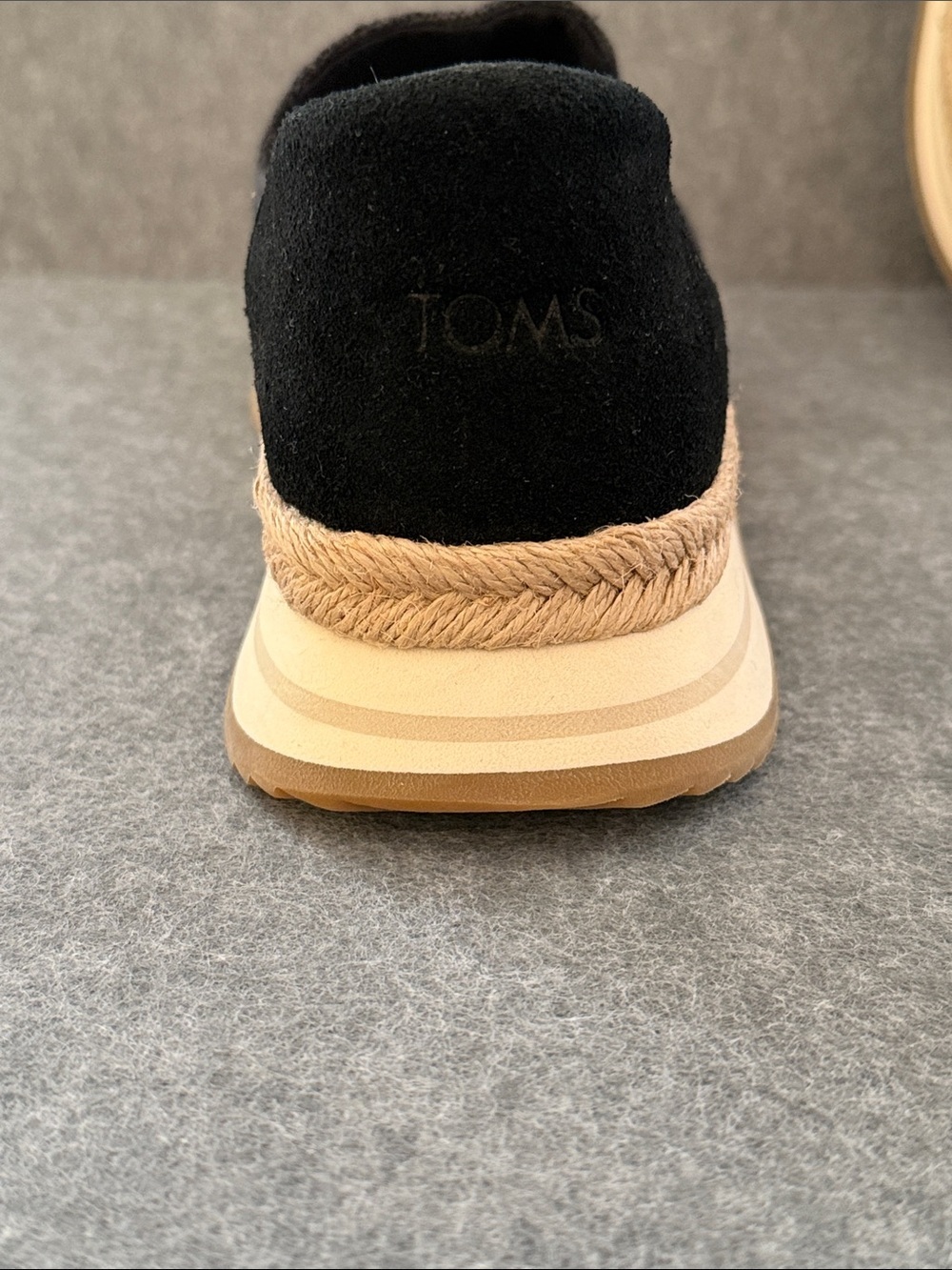 Toms - Womens Jocelyn slip ons espadrilles black size 9 NWOB textile and leather - Picture 9 of 10